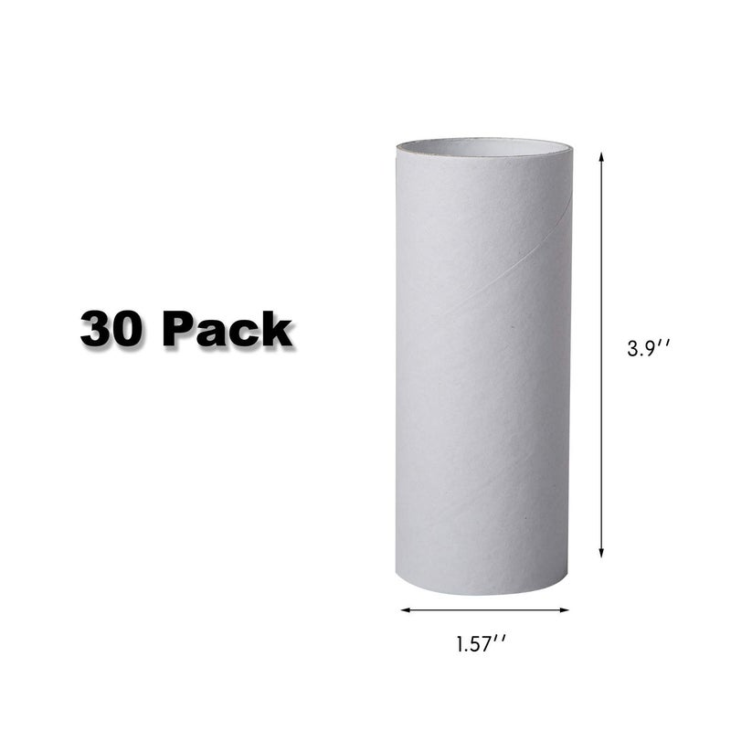 Bargain Paradise 30 Pack Craft Rolls - Thick Cardboard Tubes for Crafts - Round Cardboard Tubes - Craft Tubes - Craft Round Tubes - Paper Tube for Arts & Crafts - 1.57 x 3.9 Inches - White - Image 2